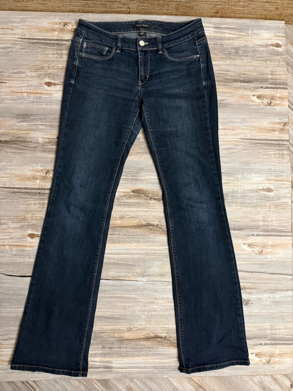 White House Black Market Jeans Blanc Women 6 Bootcut Dark Wash Stretch 5-Pocket